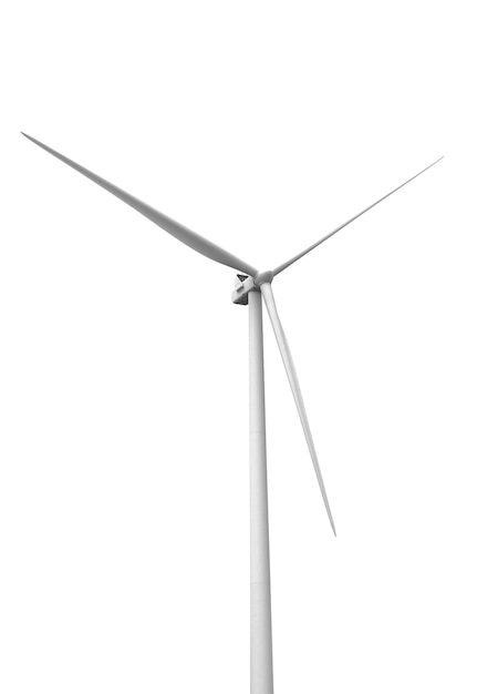 Photo wind turbine energy isolated on white