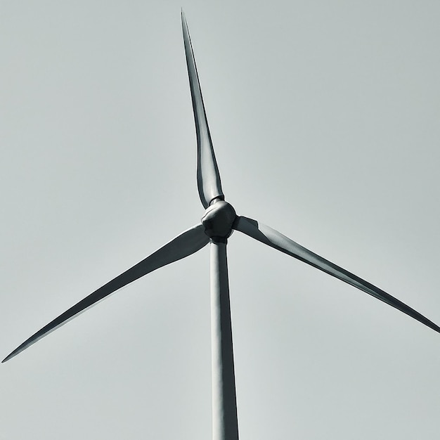 Photo a wind turbine with a point at the top of it