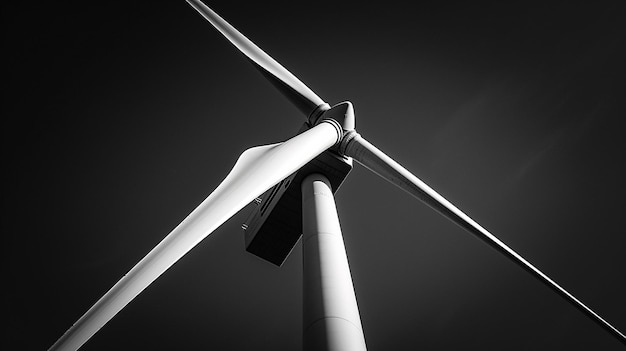 Photo a wind turbine with a white blade that says quot wind quot on it