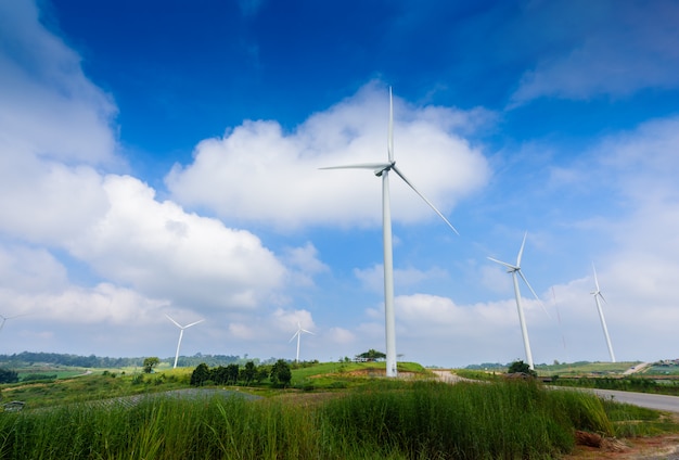 Windmill turbine for electric production at Khao Kho, Petchaboon, Thailand