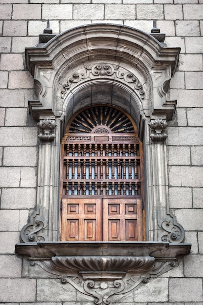 Window in an old colonial building