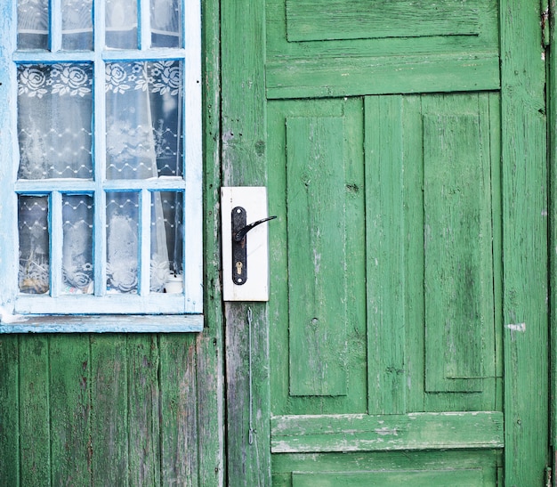 Window of an old wooden house