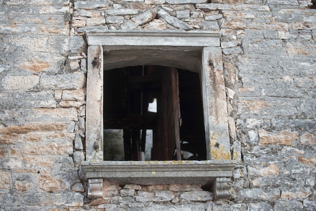 Photo window pane in a building for watching outside and letting in light