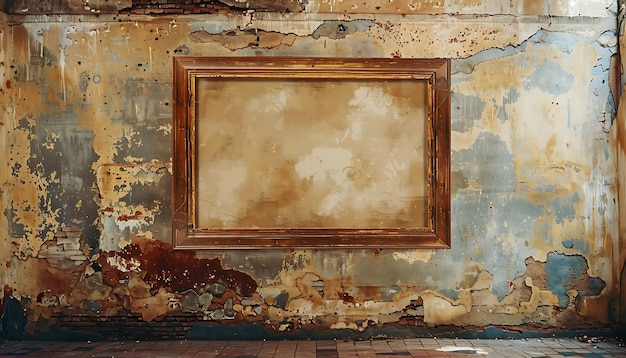 Window on the wall of an old building with cracked red paint