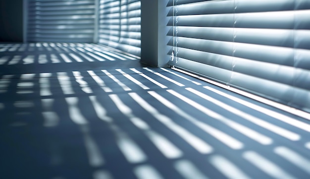 Photo a window with blinds that are closed and the sun is shining through