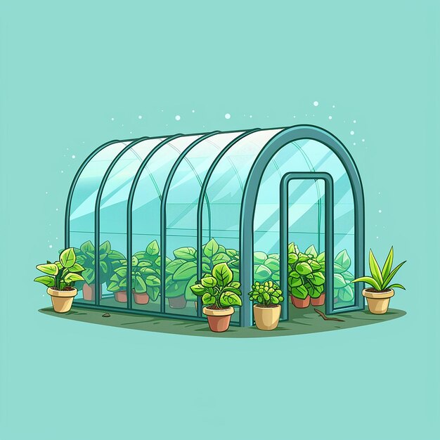 a window with plants and a blue background with a view of the ocean