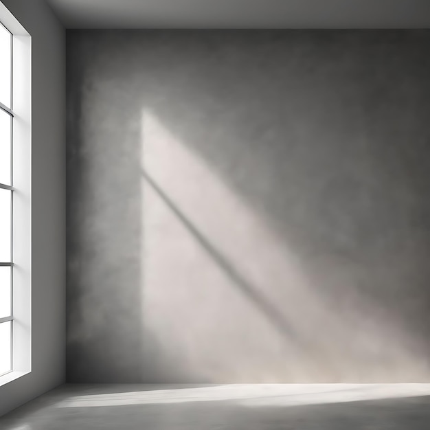 Photo a window with a shadow on the wall and a window