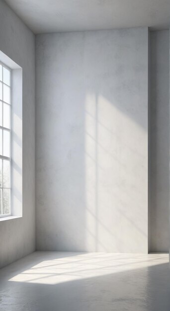 Photo a window with the sun shining on it and the shadow of a window on the wall