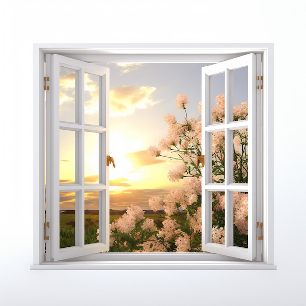 Window with white background high quality ultra hd