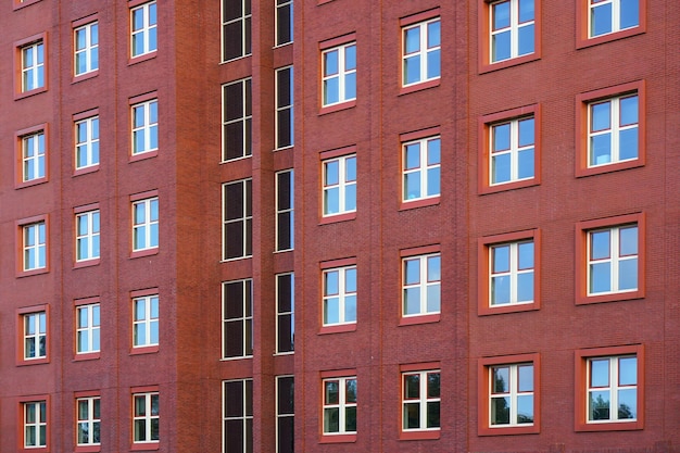 Windows of a brick building texture Abstraction