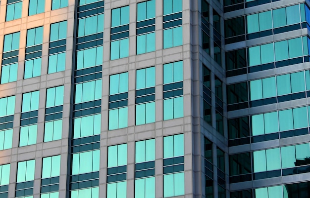 Windows of the office building in Burnaby Canada