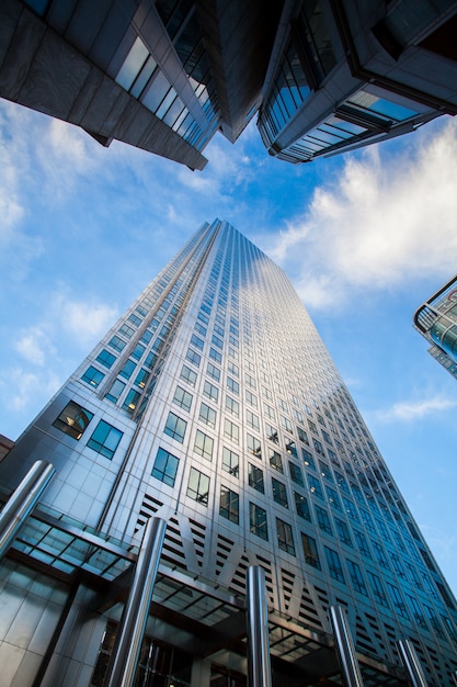 Windows of Skyscraper Business Office Corporate building in London City England UK