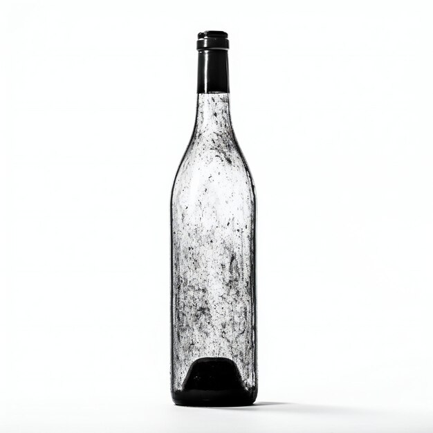 Wine bottle isolated on a white background