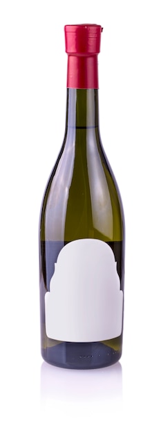 Wine bottle Isolated on the white