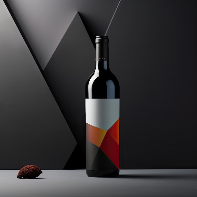 Wine Bottle Mockup Generative AI