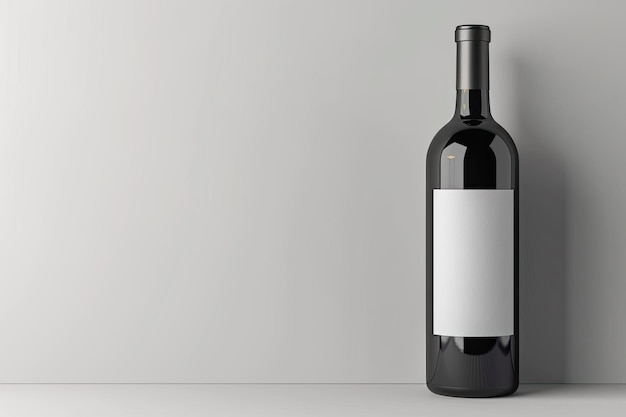 Photo wine bottle packaging mockup design