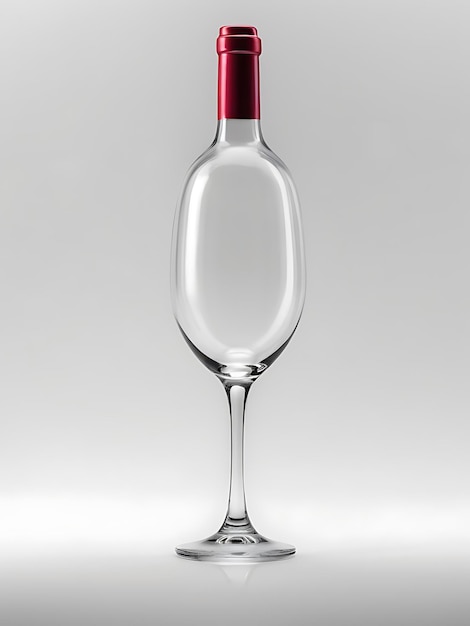 Photo wine glass bottle mockup