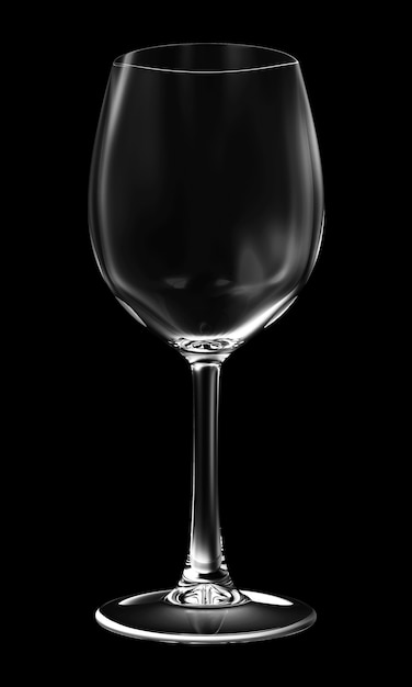 Wine glass isolated on black