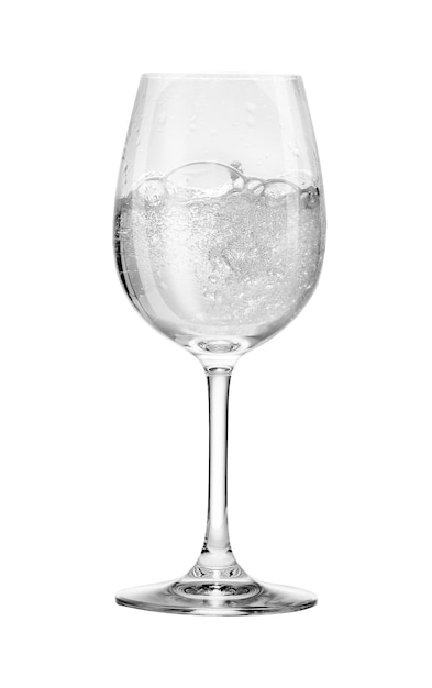 Wine glass with soda isolated on white background