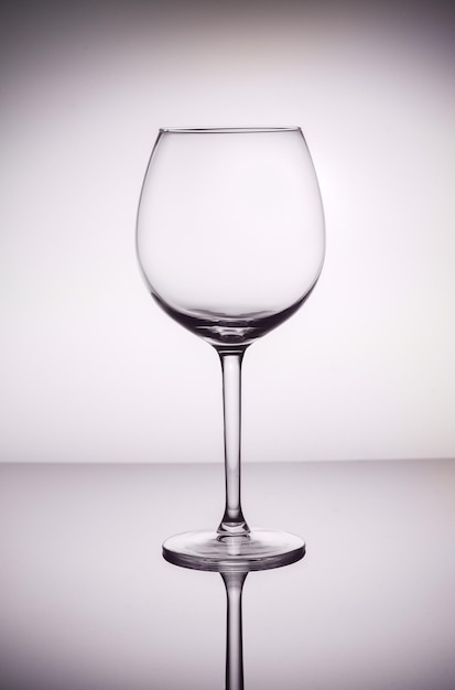 Wine glasses on blue