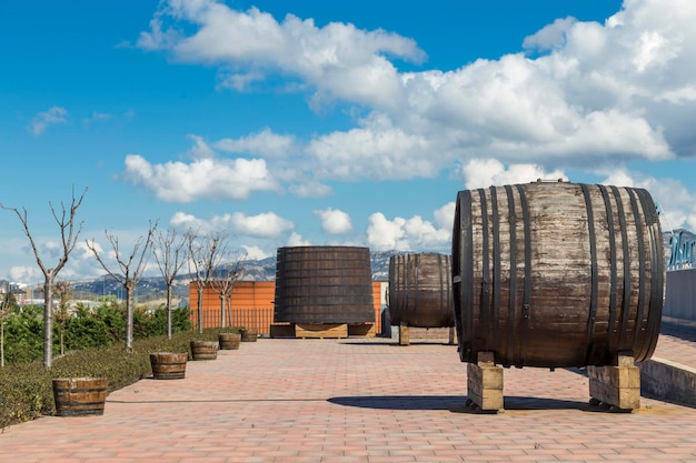 Wine vats in La Rioja Spain