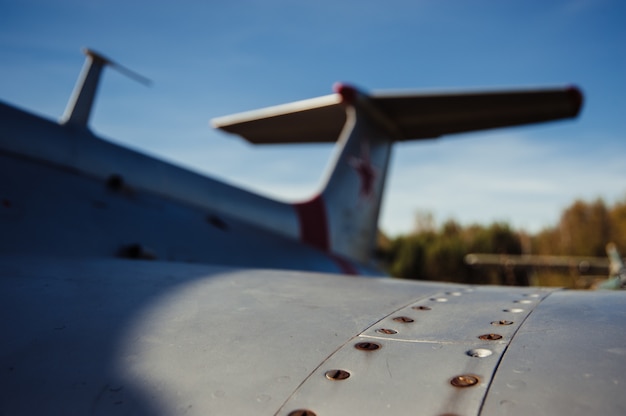 Wing of old airplane.