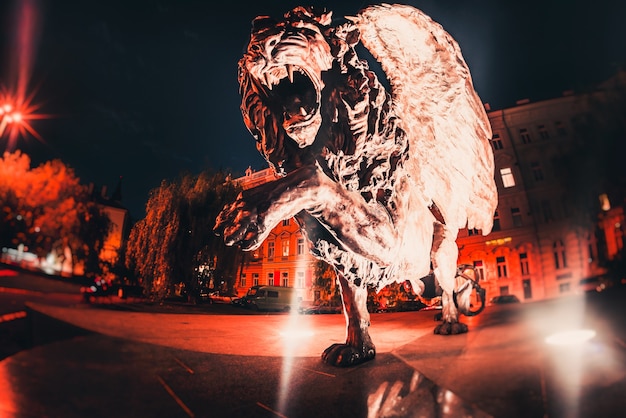 Winged Lion Memorial. Prague, Czech Republic