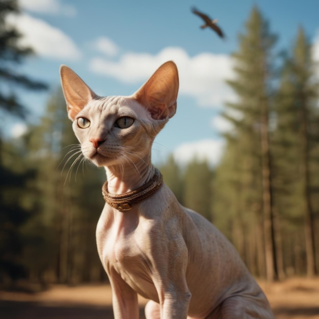 Winged Sphinx forest chase golden ratio sunny skies