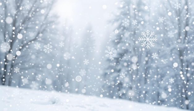 Photo the winter background falling snowflakes isolated with white highlights