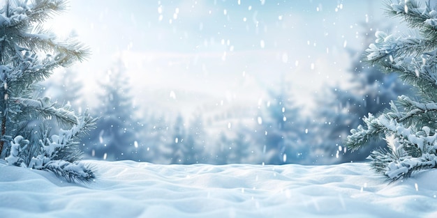 winter background snowfall Generative AI