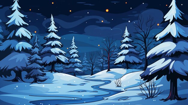 Winter Background with Christmas Decorations