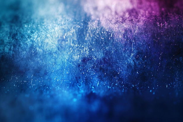 Winter background with snowflakes and blue and purple bokeh