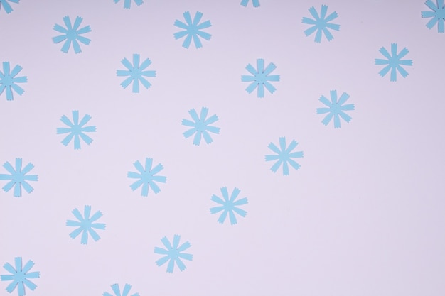 Winter background with snowflakes and copy space