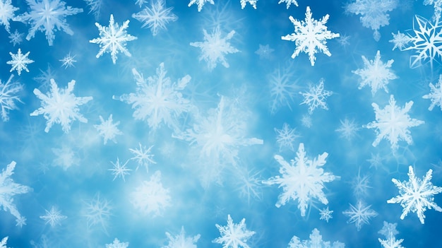 winter background with snowflakes