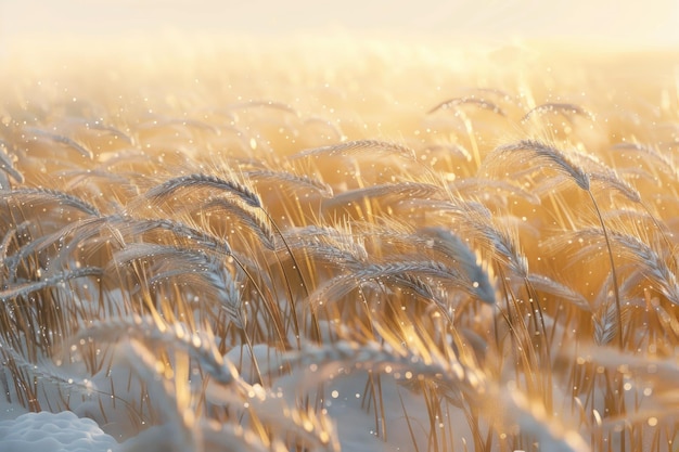 Winter Barley Plants Growing in the Field