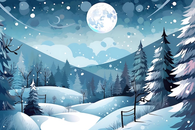 Winter charismas beauty background