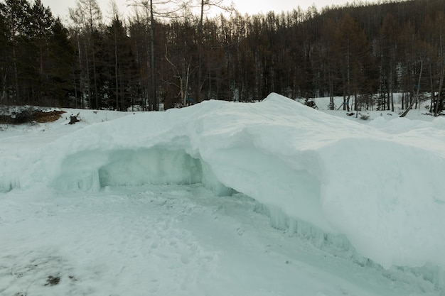 winter cold frozen lake Baikal