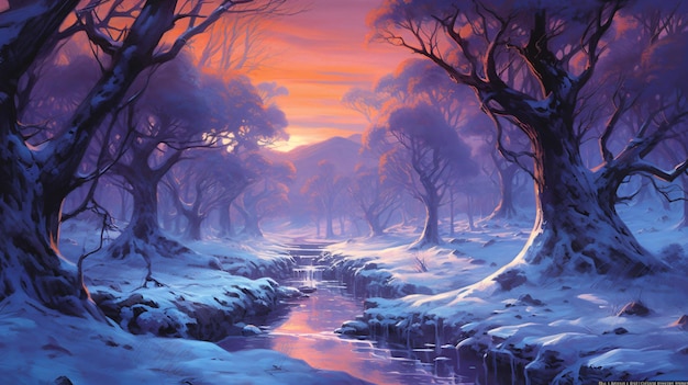 winter fantasy landscape