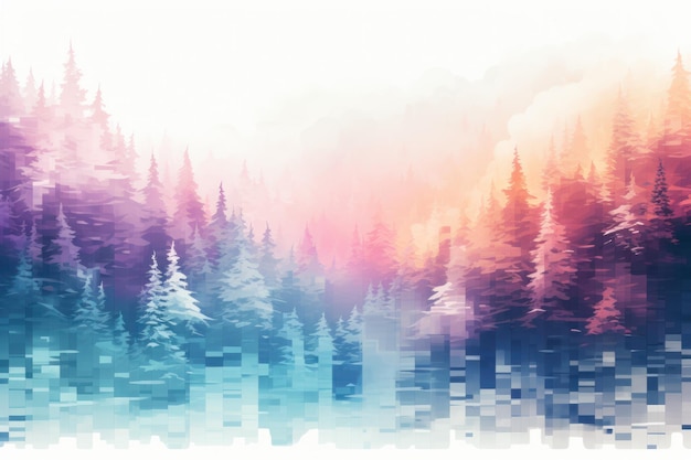 Winter Foggy Forests Generative AI