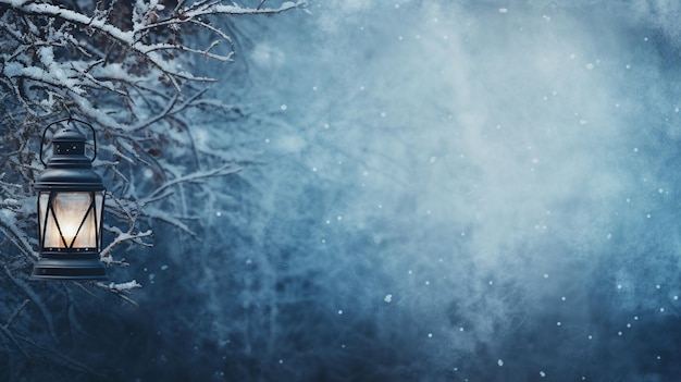 Photo winter forest scene flat lay