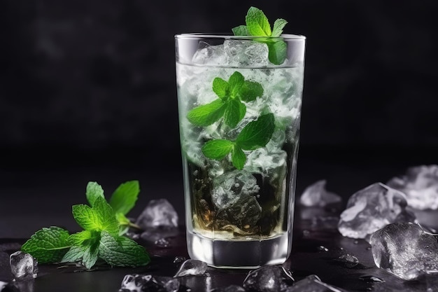 Winter ice cocktail Generate Ai