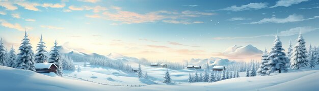 Photo winter landscape background wallpaper