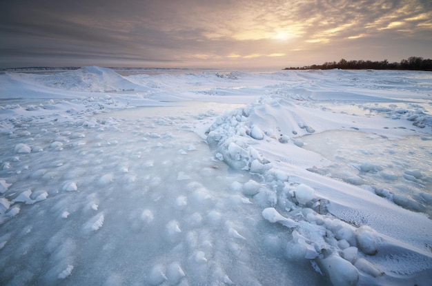 Winter landscape Composition of nature