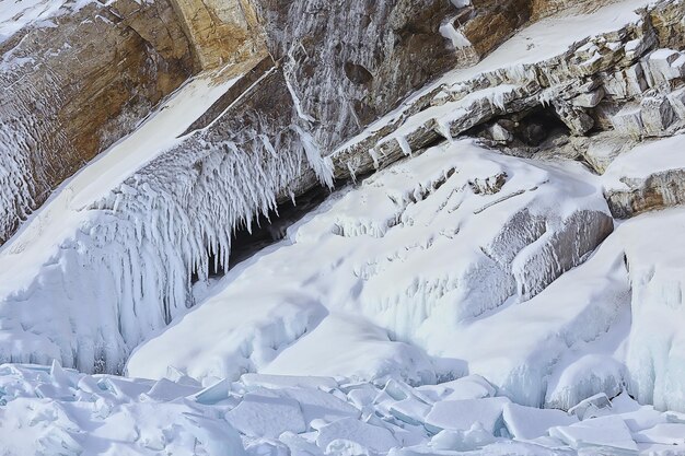 winter landscape olkhon island, lake baikal travel russia