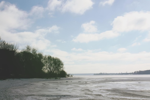 Winter landscape in Riga, Latvia, East Europe