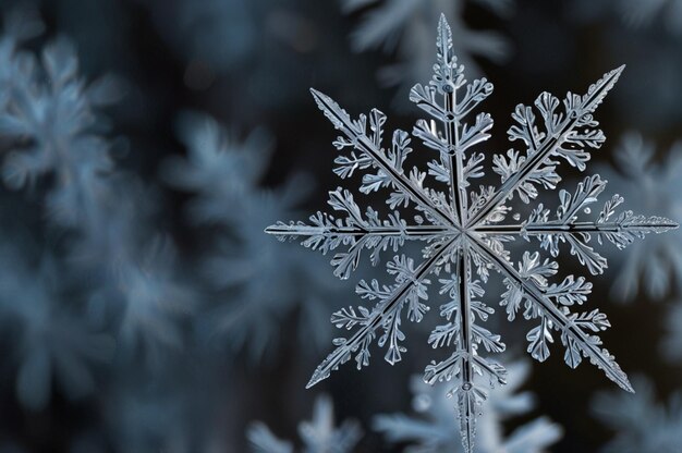 Photo winter magic abstract snowflake design