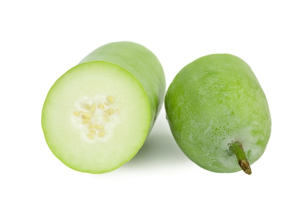 Winter melon isolated on white background.