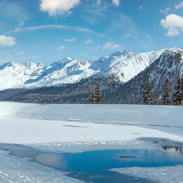 Winter mountain landscape Kappl ski resort Austria