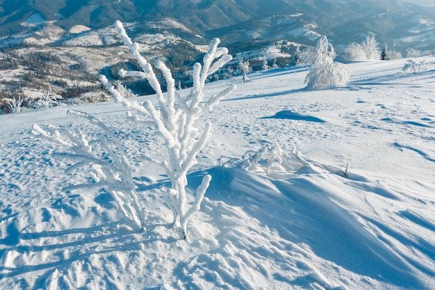 Winter mountain snowy landscape