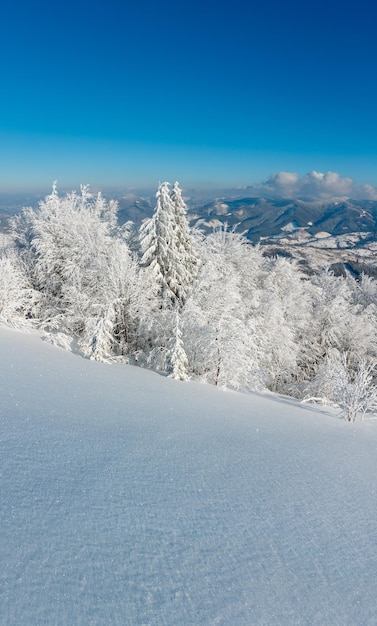 Winter mountain snowy landscape